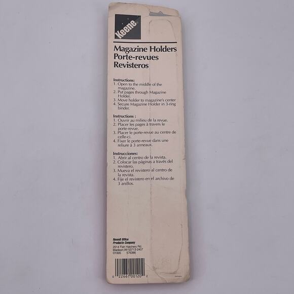 Keene Magazine Holders Vintage 1995 Set of 12 for 3 Ring Binders Plastic NOS NEW - Picture 5 of 8